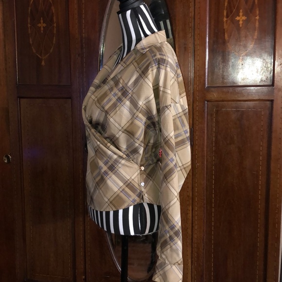 Lauren Ralph Lauren Plaid Wrap Blouse Small - Picture 3 of 9